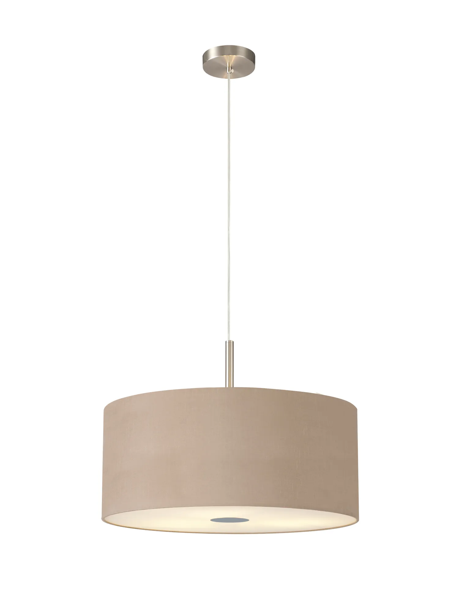 Baymont 50cm 3 Light Pendant Satin Nickel, Antique Gold/Ruby, Frosted Diffuser DK0452  Deco Baymont SN AG